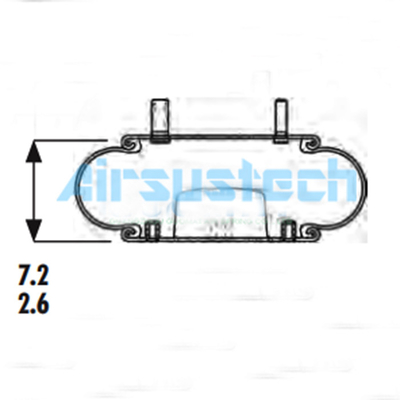 1B12-322 Goodyear Air Spring FS 330-11 467 Contitech Airbag με αναστολή με συνδυασμό τενεκέ 3/4-16
